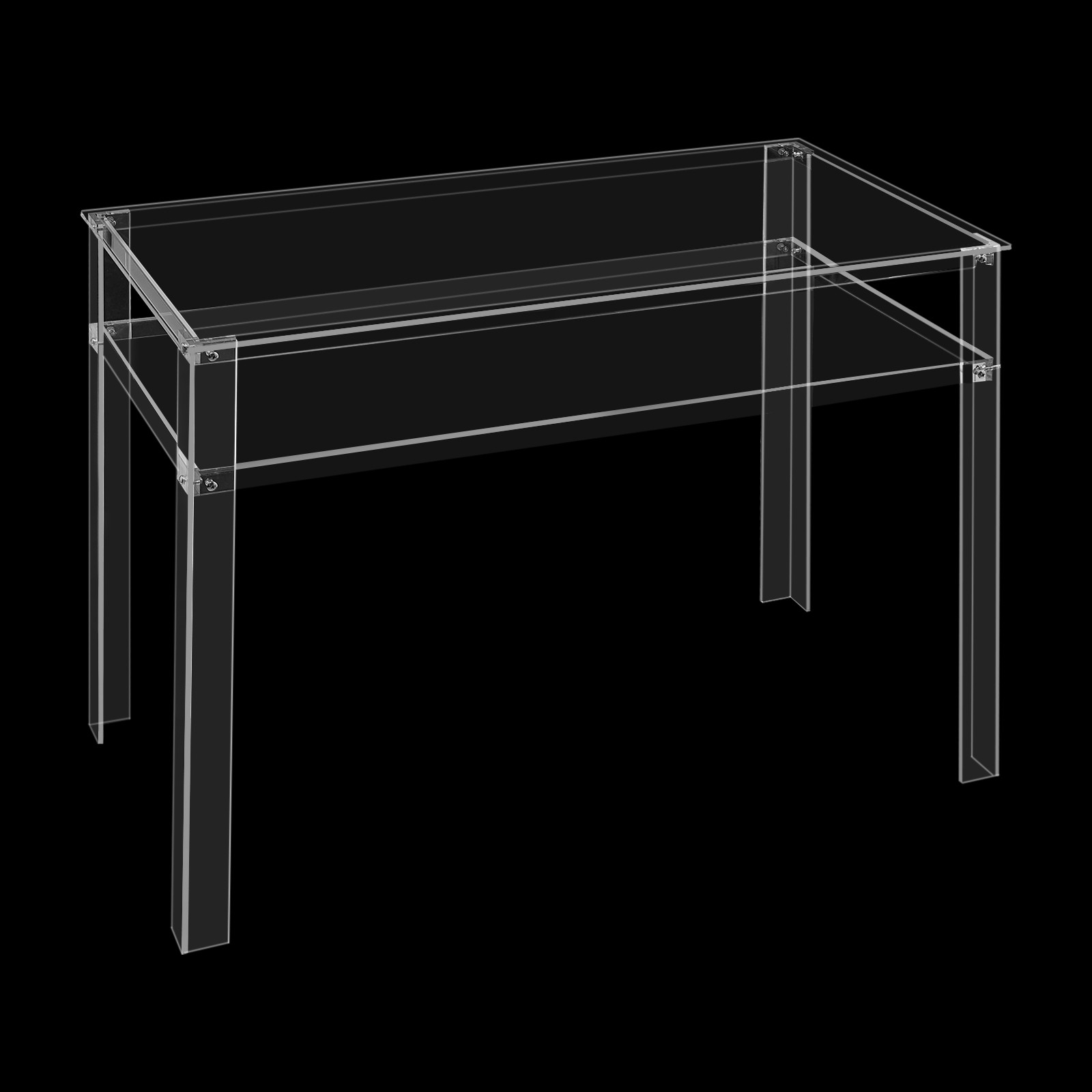 2 Tiers19.69*39.37*29.53in Acrylic Clear Desk Desk Laptop Study Table Modern