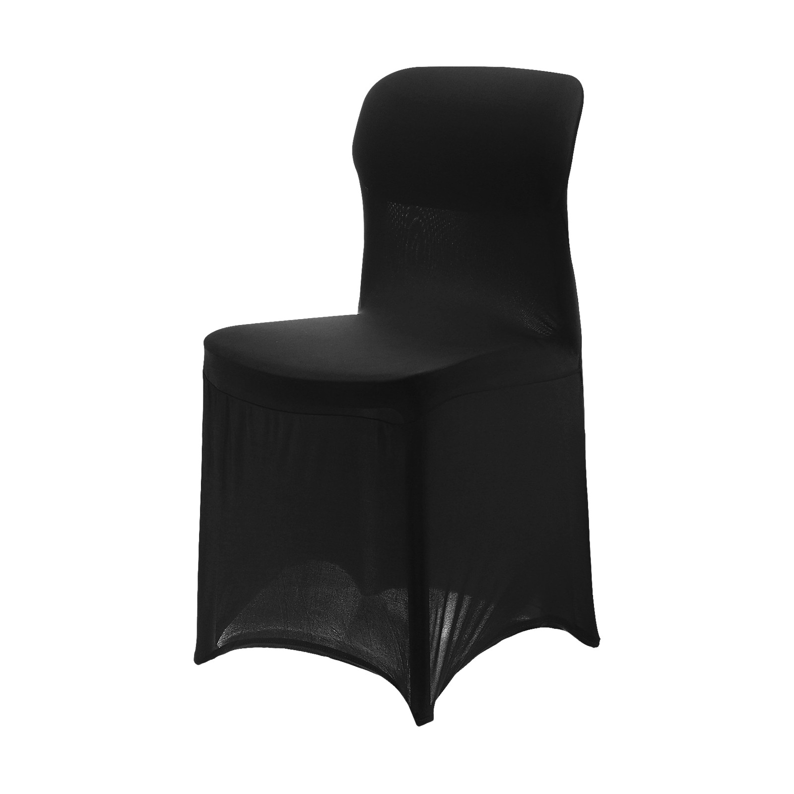 Polyester Spandex Chair Cover 85-105cm Banquet Chair Slipcovers, Black