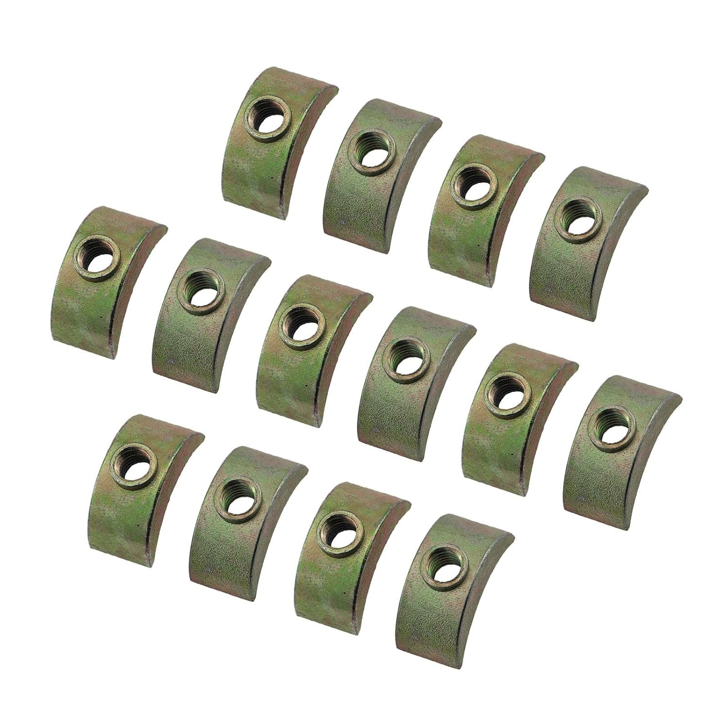 14PCS M6 Half Moon Nut Connector Closet Bed Frame Half Moon Spacer Furniture Har