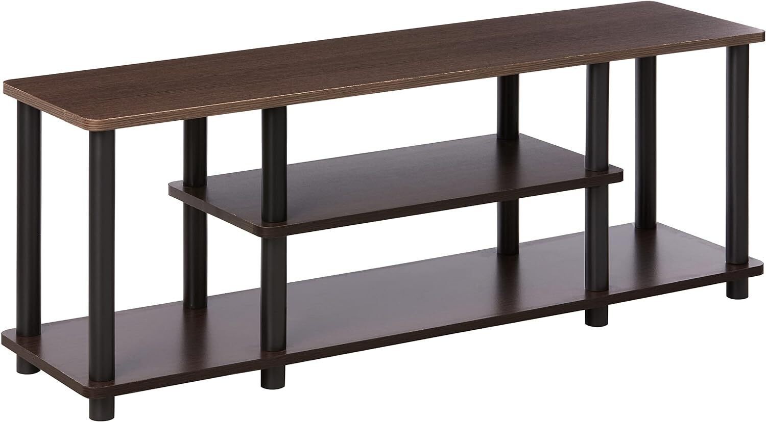 Turn-N-Tube No Tools 3D 3-Tier Entertainment TV Stand Up To 50 Inch TVs Round