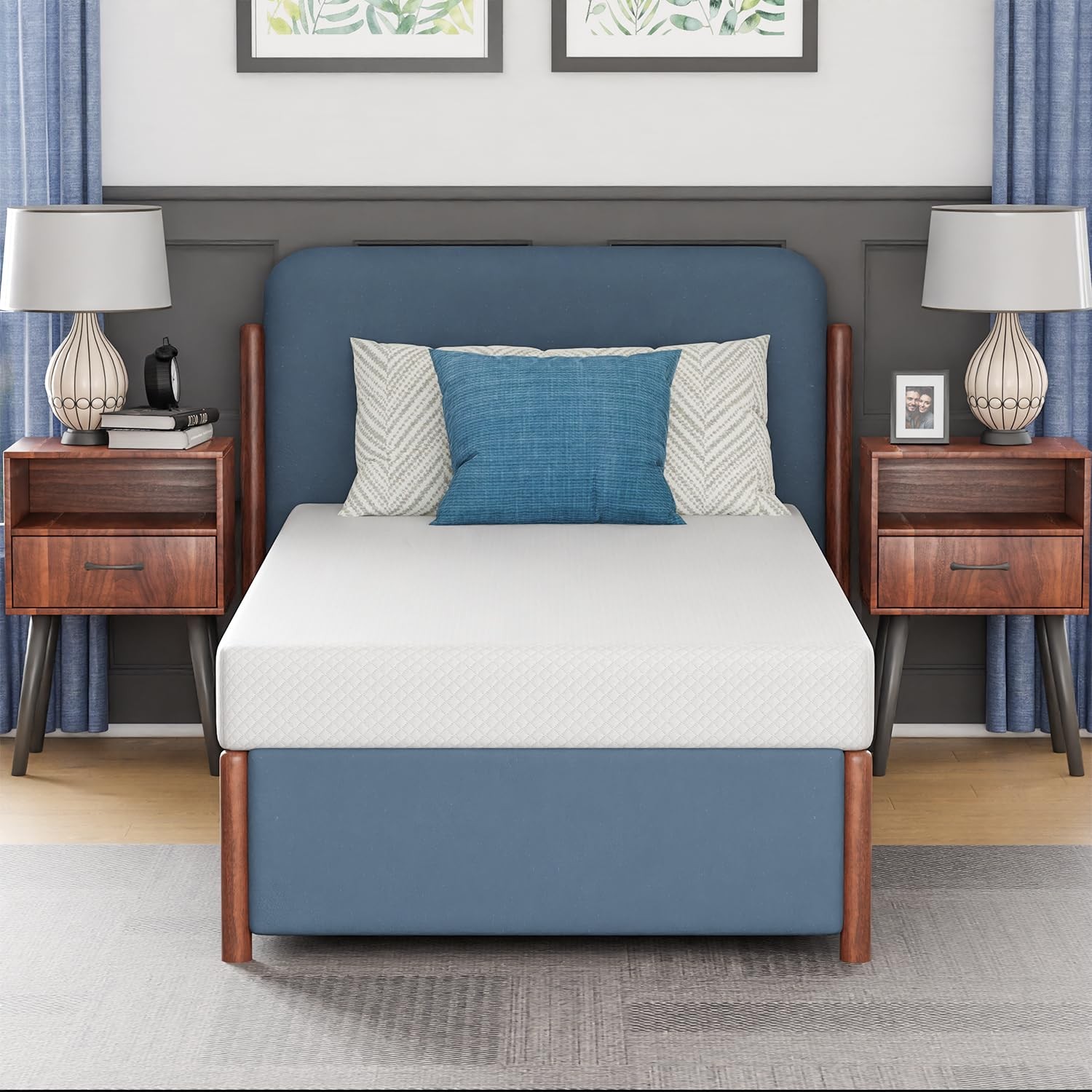 6 Inch Twin Gel Memory Foam Mattress Fiberglass Free/CertiPUR-US Certified/Be…