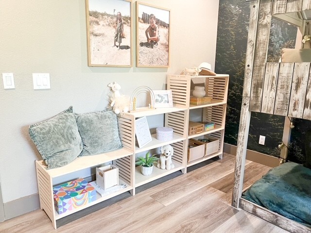 Montessori Bookshelf Set of 3 Birch Plywood Kids Toy Organizer for Playroom