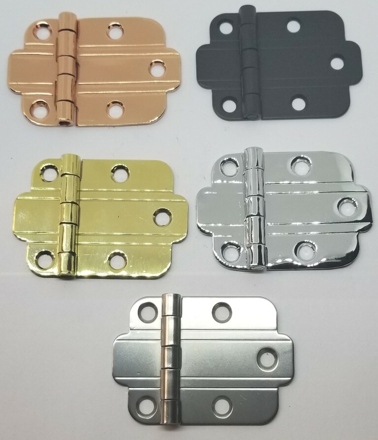 POLISHED NICKEL CHROME Flush Mount Art Deco Cabinet Hinge Modern contemporary