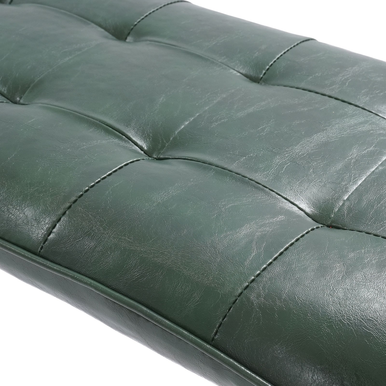 47.2 Inch Upholstered Entryway Wood Bench, Modern Shoe Bench Seat, Dark Green