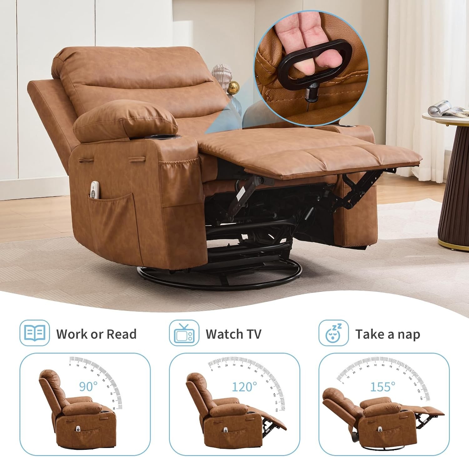 Rocking Recliner Garvee Massage Heat 400lbs
