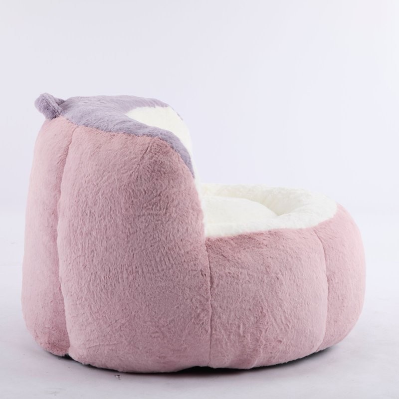 Oversized Multicolor Bean Bag Chairs Sofa Faux Fur Couches Filled Skin-Friendly