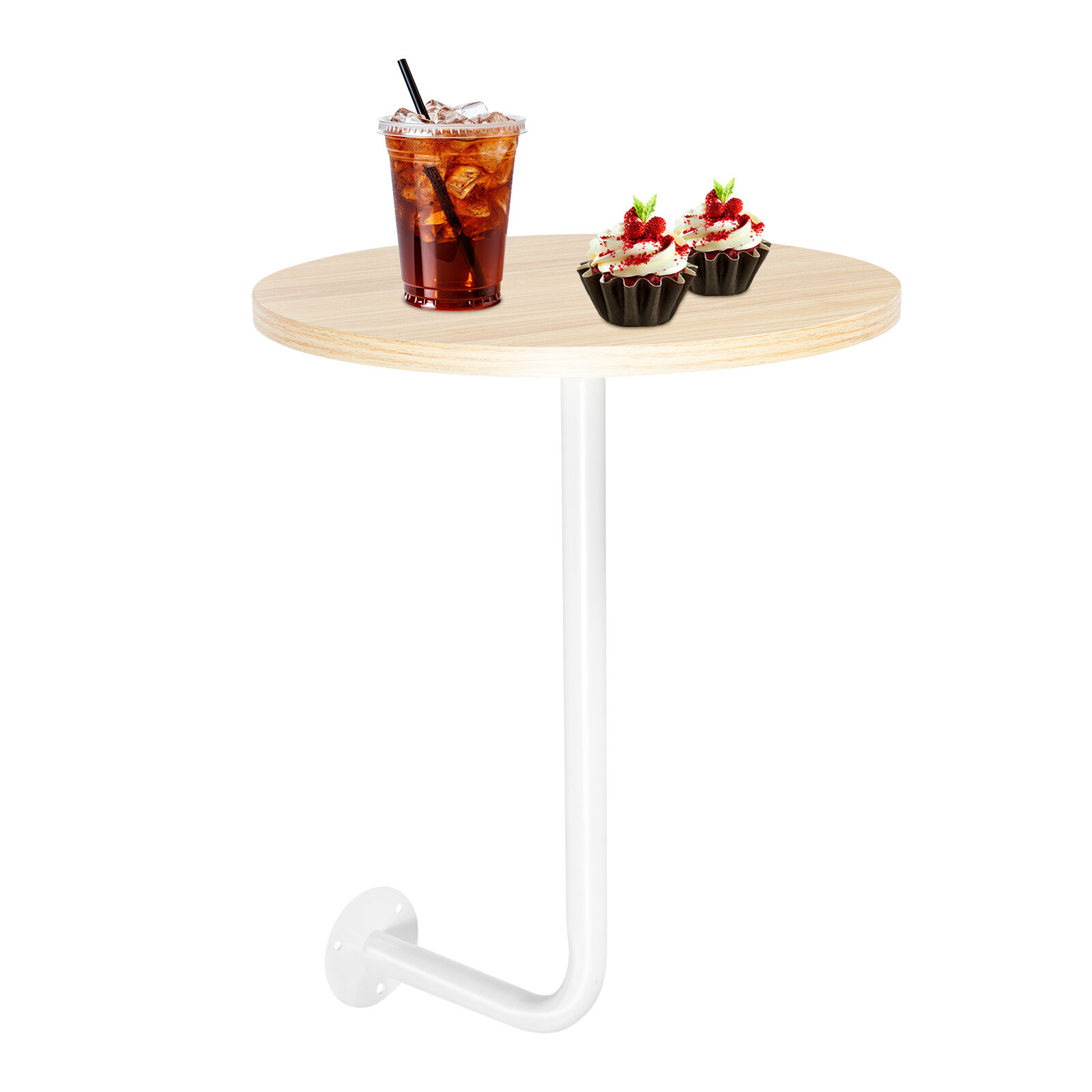 Simple commercial milk tea shop coffee house wall-mounted small round table