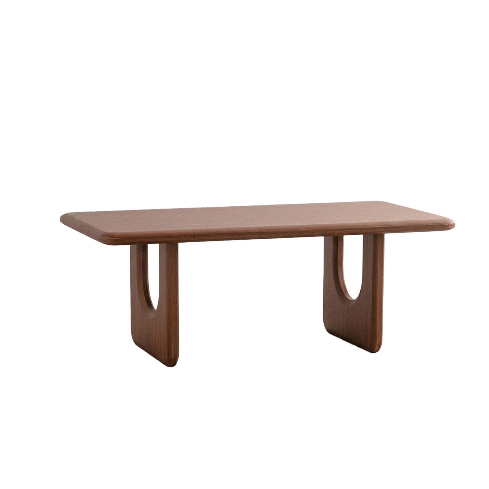 Rectangular Wood Coffee Table 47.24″ Walnut Finish Modern Minimalist