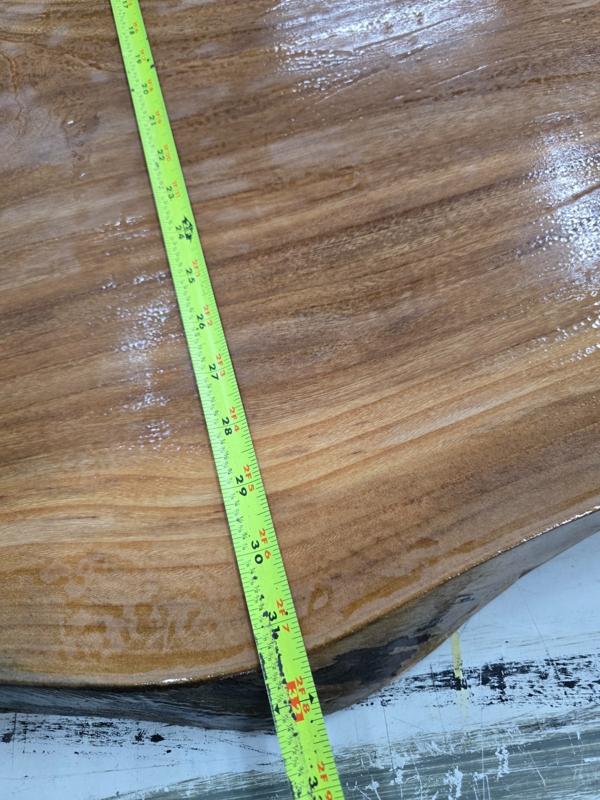 Live Edge Walnut Wood Dining Table 41″ x 32″ Epoxy coated slab Table Top