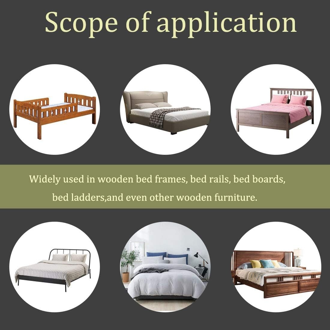 Versatile Bed Rail Bracket Set – Non-Mortise Design for Easy Installation