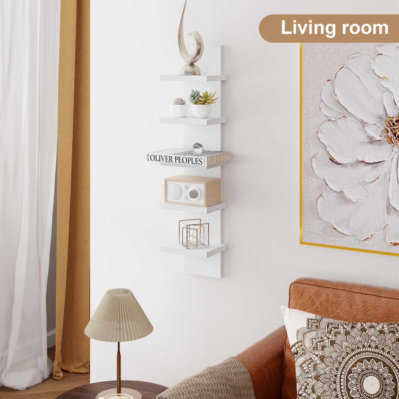 Fun Memories 5 Tier Wall 5 – Standard – 1P | 31″Height, Modern White