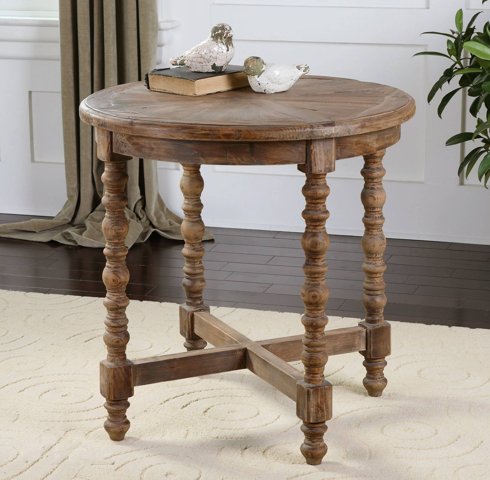 Uttermost Samuelle 26″ Wide Reclaimed Wood End Table