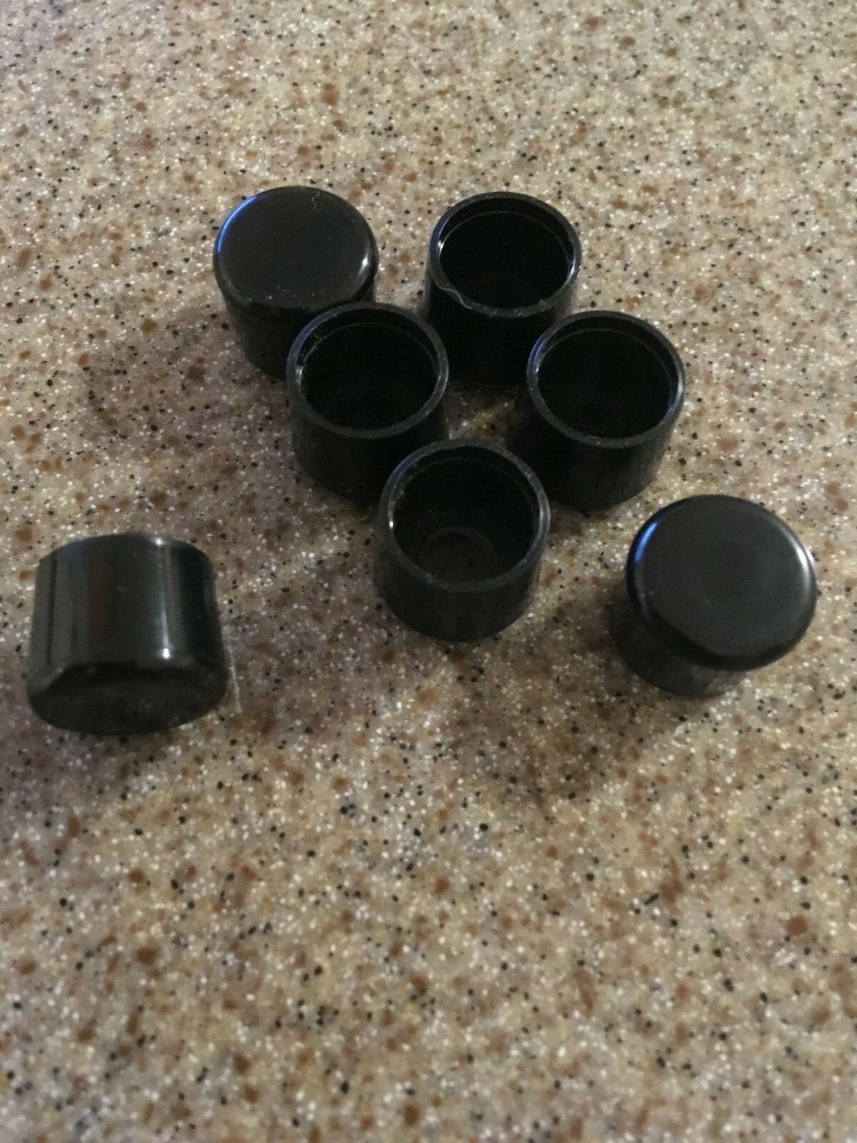 New 6-pack ACE 51238 Plastic No Mark Tips 1/2″ 13mm Size Black