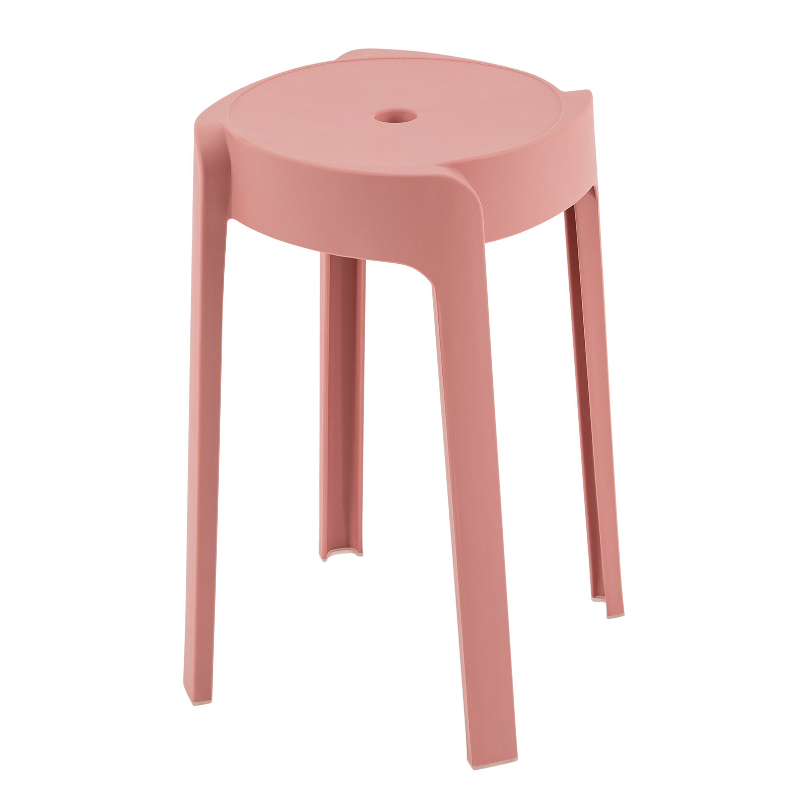 Round Plastic Seat PP Stackable Stool Multicolor Students Chair Windmill Shape