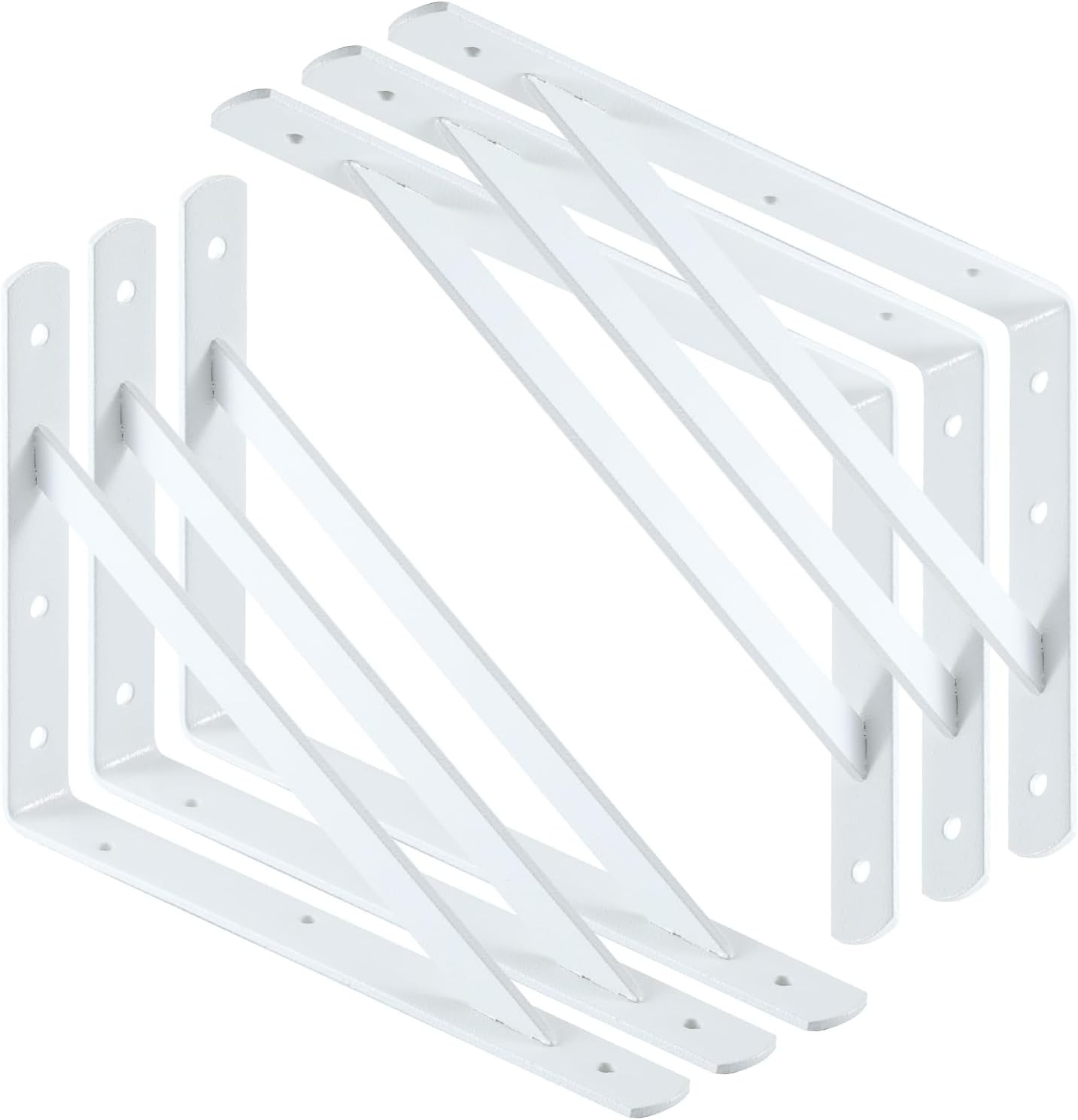 Heavy Duty Shelf Brackets 12 X 8 Inches, Metal Shelves Supports, Load Capacity:
