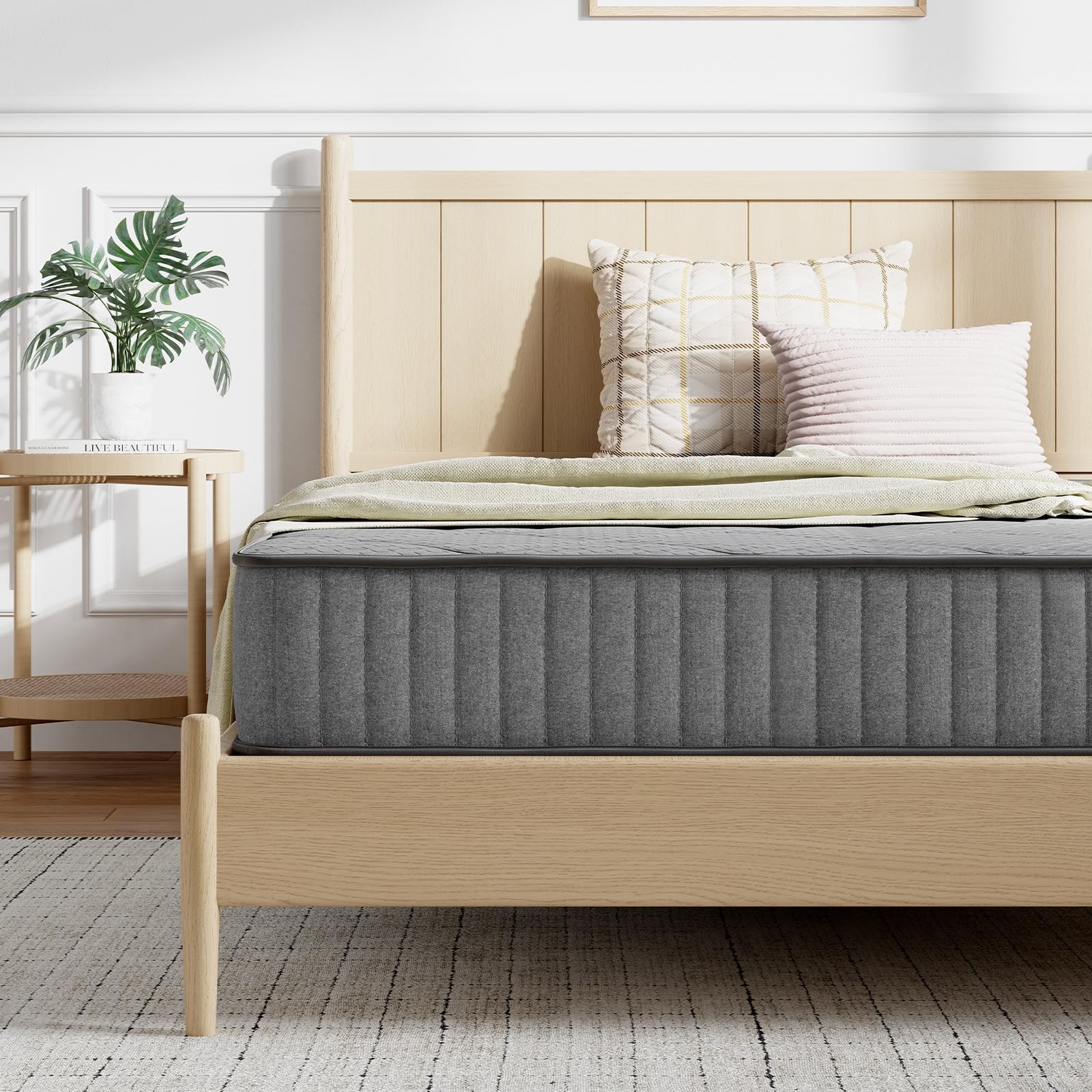 8 Inch Hybrid Mattress Twin Size, Twin Mattress in a Box with Individual Pock…