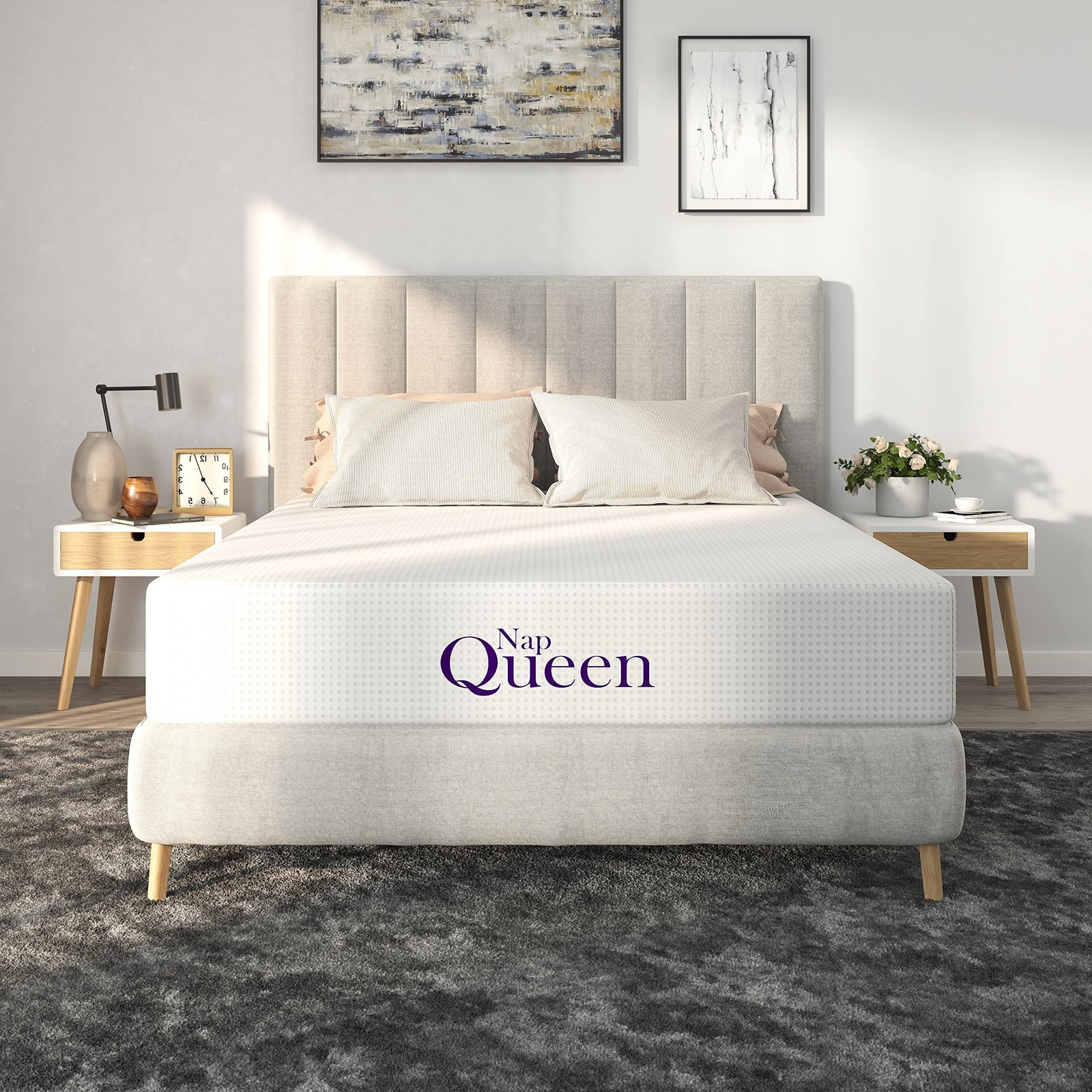8 Inch Full Size Mattress, Bamboo Charcoal Memory Foam Mattress, Bed in a Box