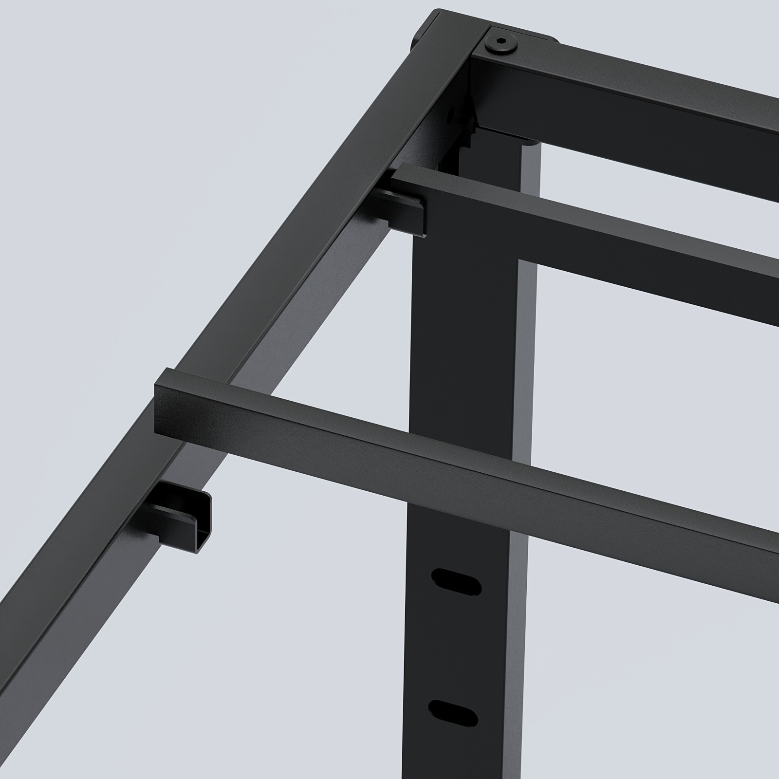 Metal Bed Frame, Bed Frame with Storage Space,Heavy Duty Sturdy Mattress Foundat