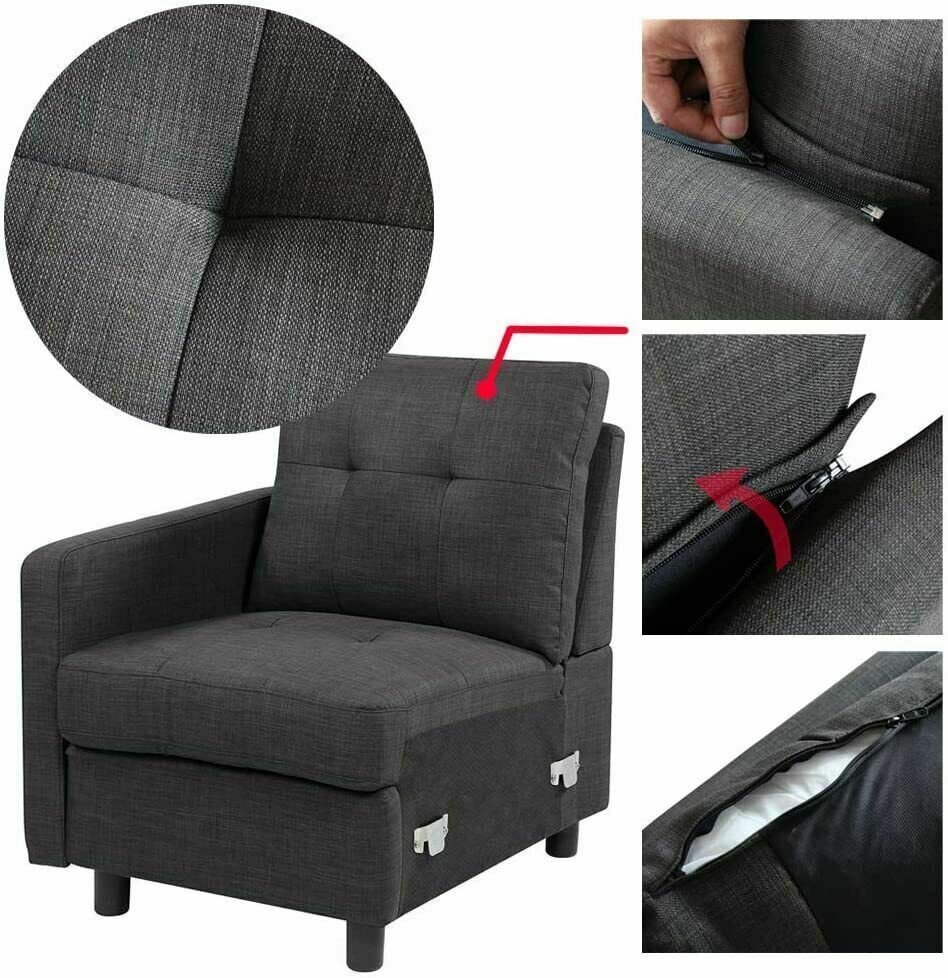 Modular Sectional Sofa Set – Modern Fabric Upholstered Couch for Living Room