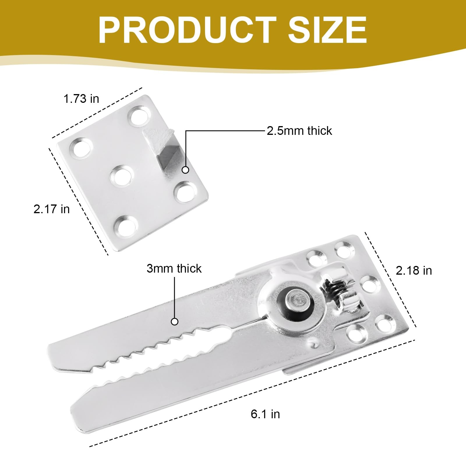 2 Pack Sectional Couch Connectors Screws Heavy-Duty Metal Sofa Clips Hardware