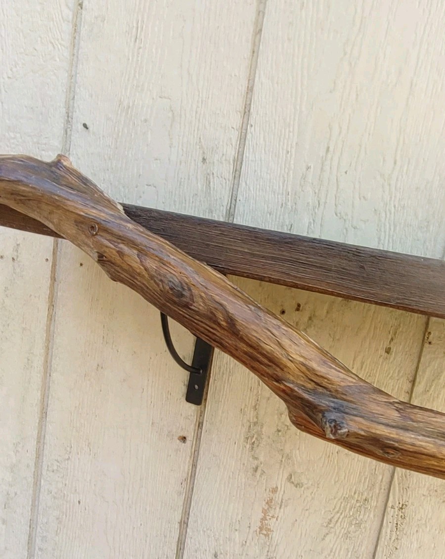 Handcrafted Driftwood Shelf Rustic Cabin Lodge Beach Lake House 61″ Florida Pine
