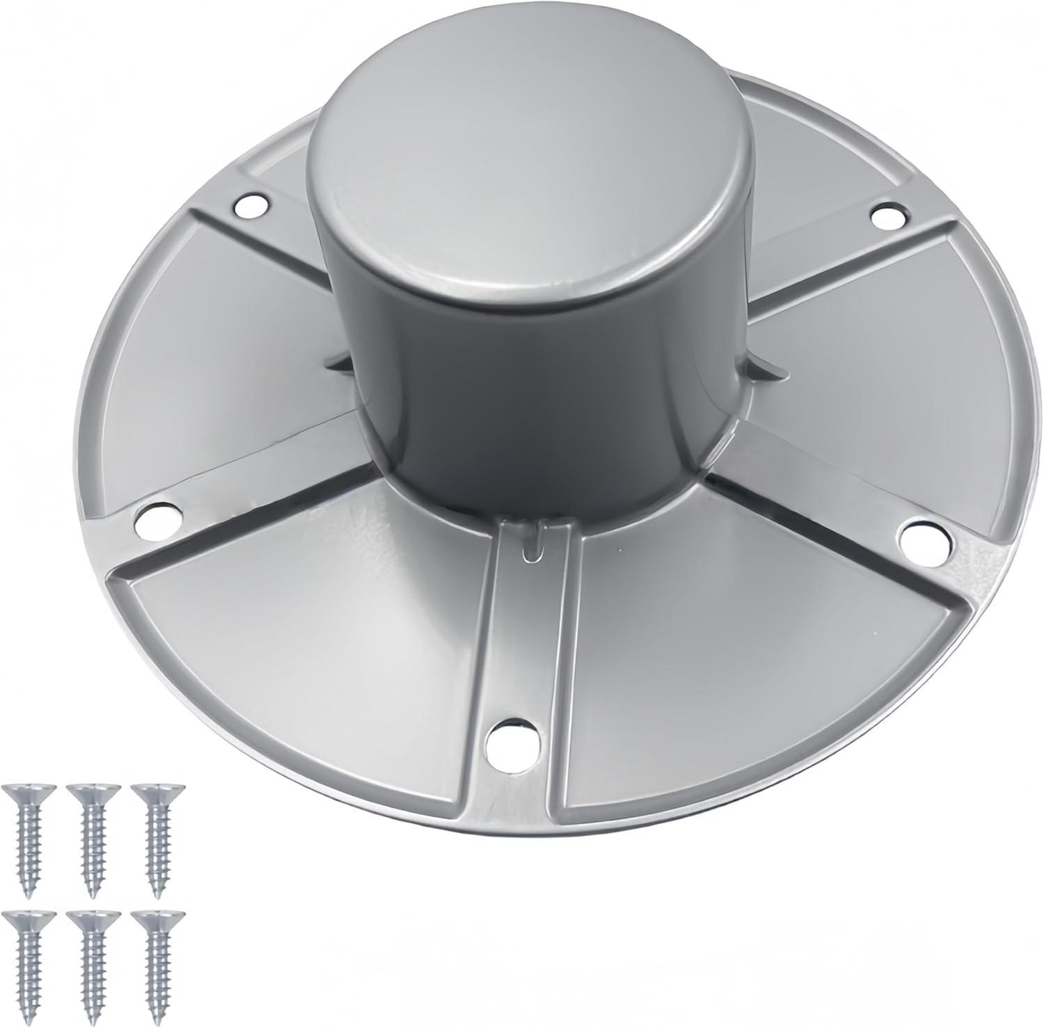 Durable RV Boat Table Base Mount – 5.91” Chrome Flange with Easy Installation