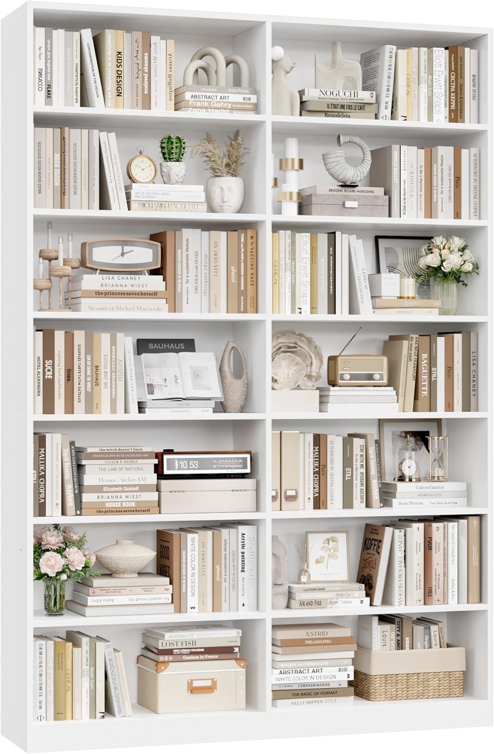 Tall Bookshelf and Bookcase, 7-Tier Extra Lar Bookshelf with