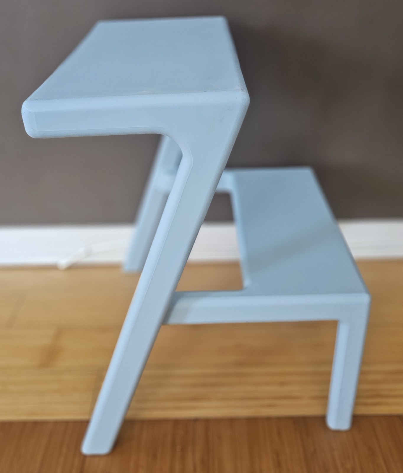 IKEA RARE Chris Martin Masterby Powder Blue Plastic Step Stool Made In Italy
