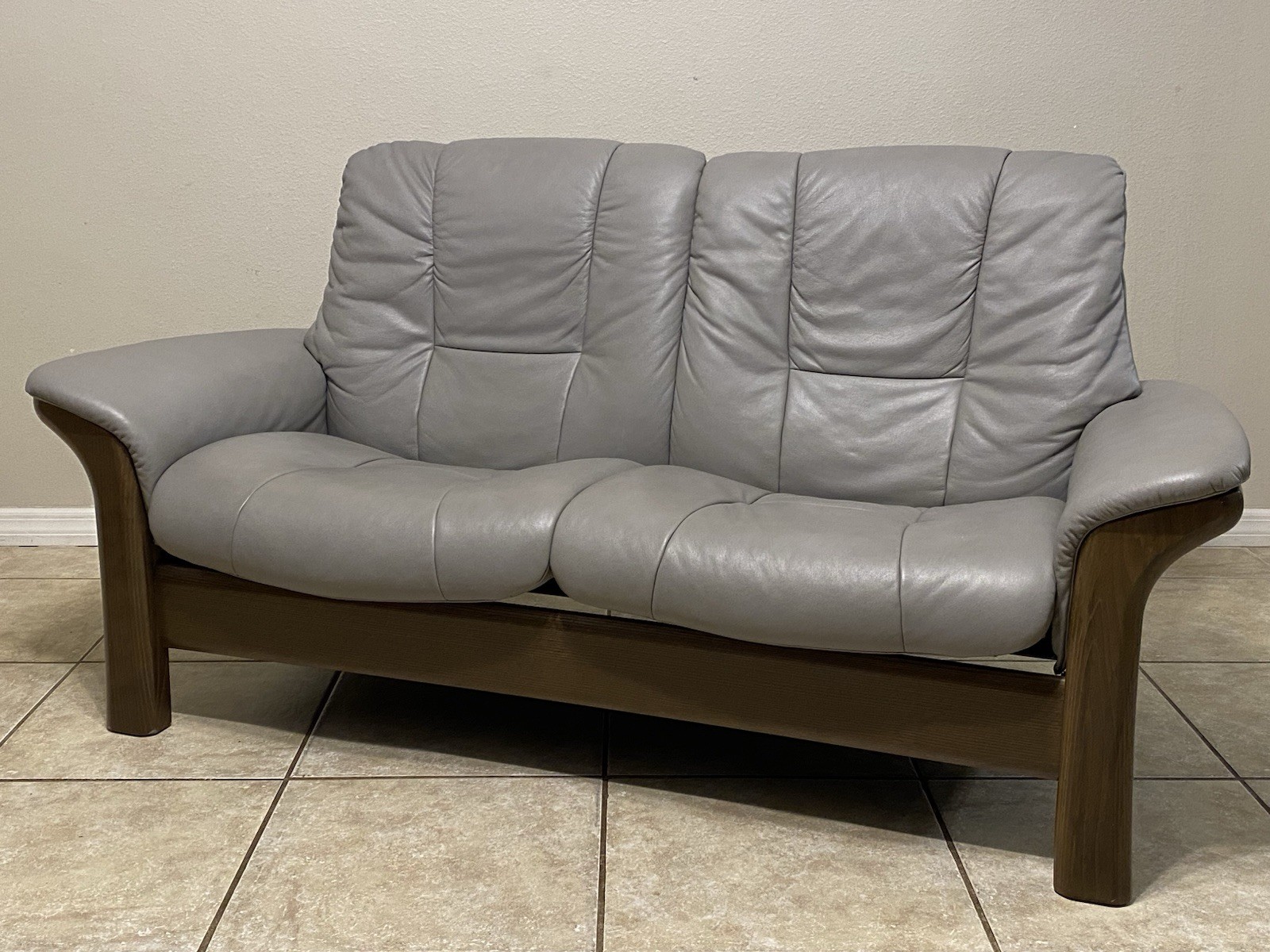 Ekornes Stressless Buckingham Leather Loveseat Sofa Luxury Furniture Norway MCM
