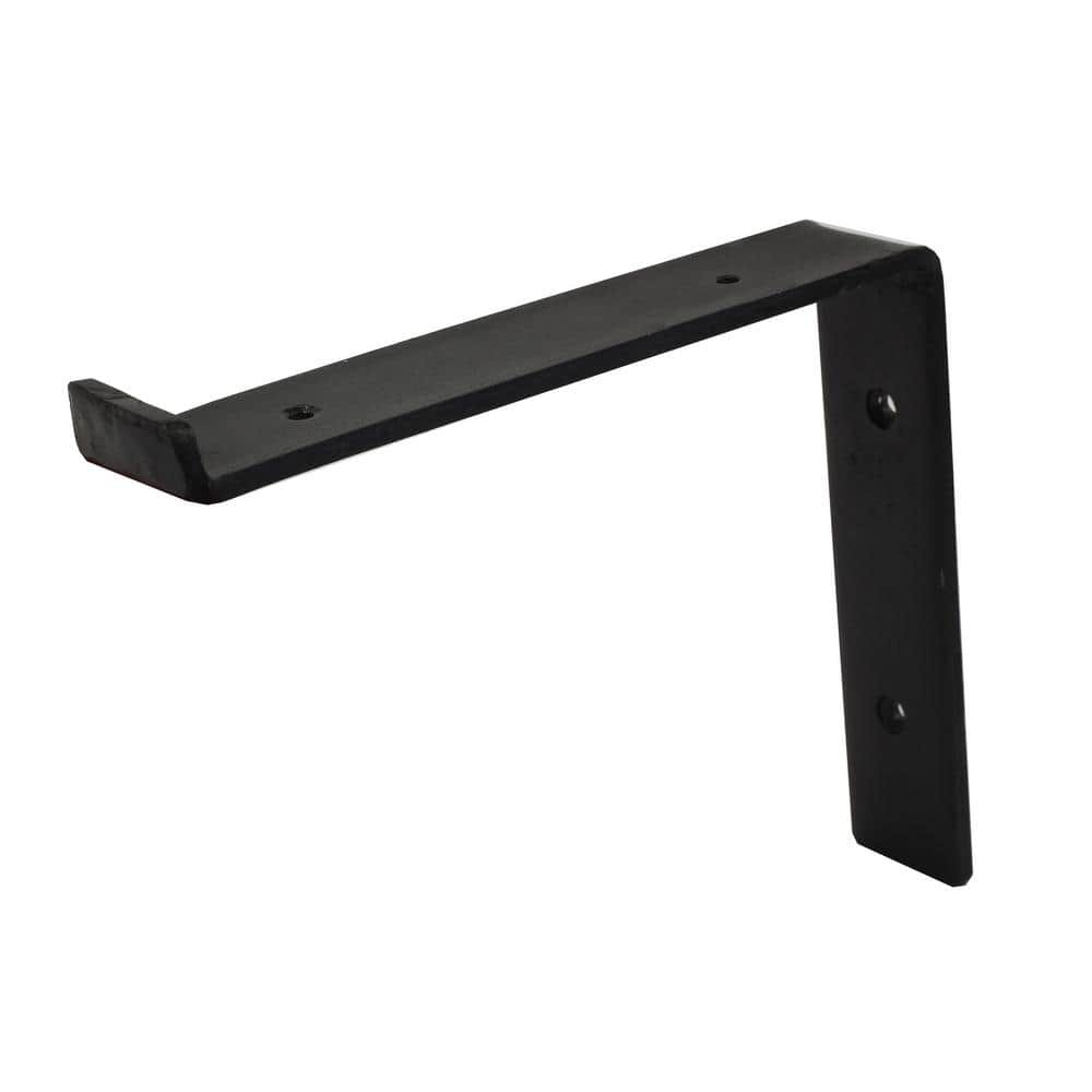 Crates & Pallet 8 in. Black Steel Shelf Bracket for Wood Shelving