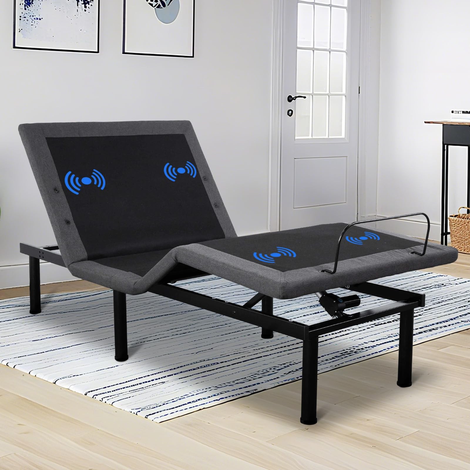 Twin XL Electric Bed Frame Adjustable Bed Base with Massage ,Head & Foot Incline
