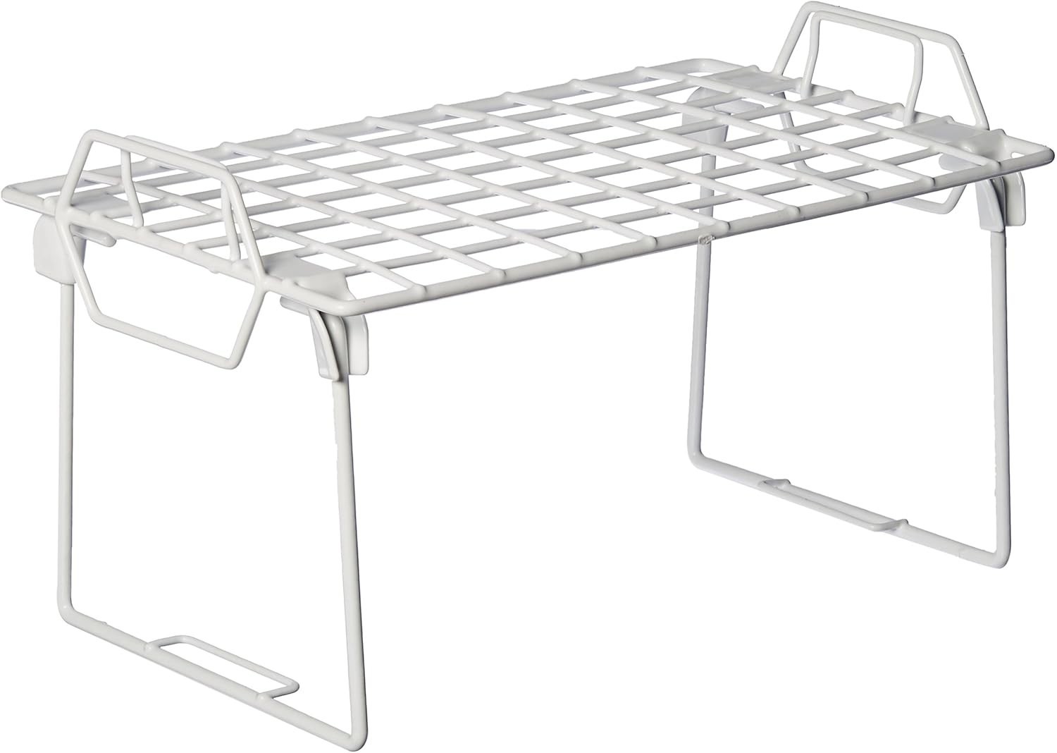 Wire Grid Stacking Shelf Small, White