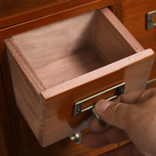 64-Drawer Storage Cabinet Pine Wood Furniture Tabletop Storage Box For Home