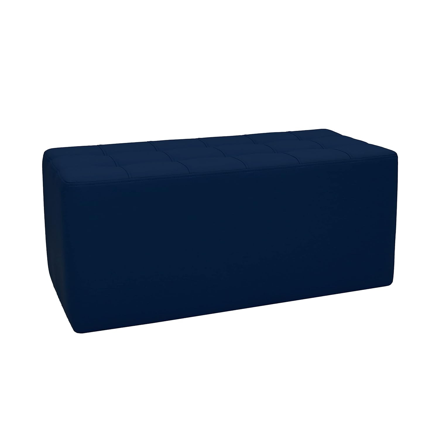 Navy Tufted Accent Ottoman Bench – Stylish Seating for Home or Office