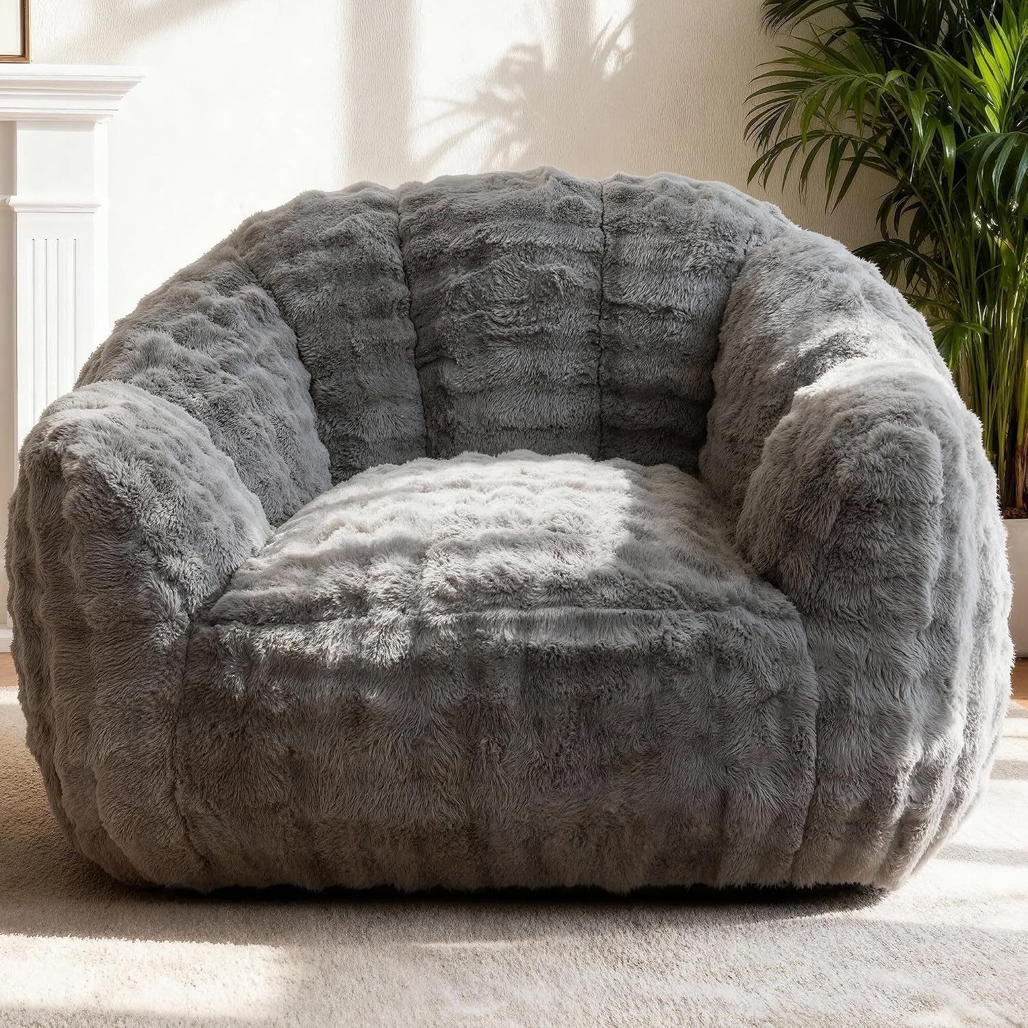 Giant Bean Bag Chair Oversized 3.6 FT Beanbag Chair No Assembly Lazy Sofa Chair