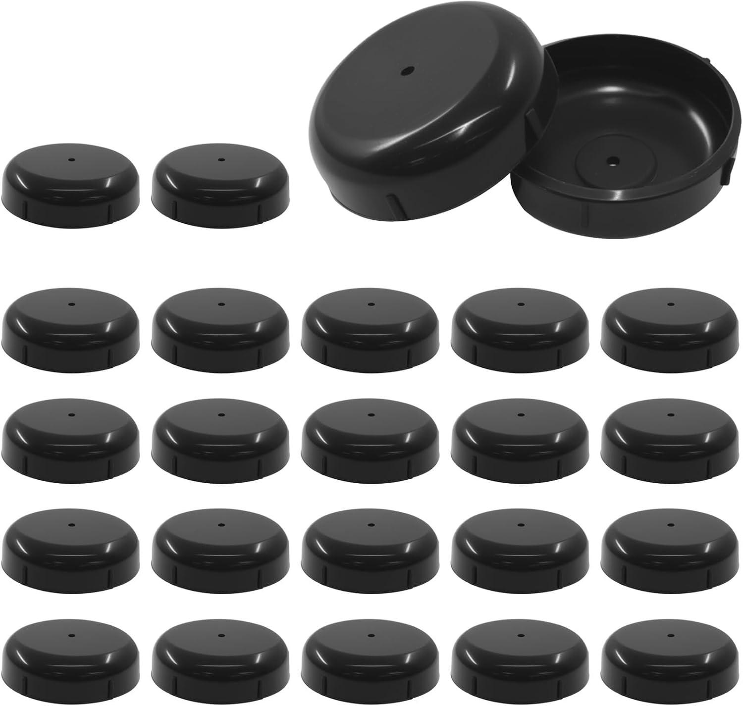 24Pcs Wrought Iron Patio Furniture Feet Caps, round Plastic Chair Leg Caps Outdo