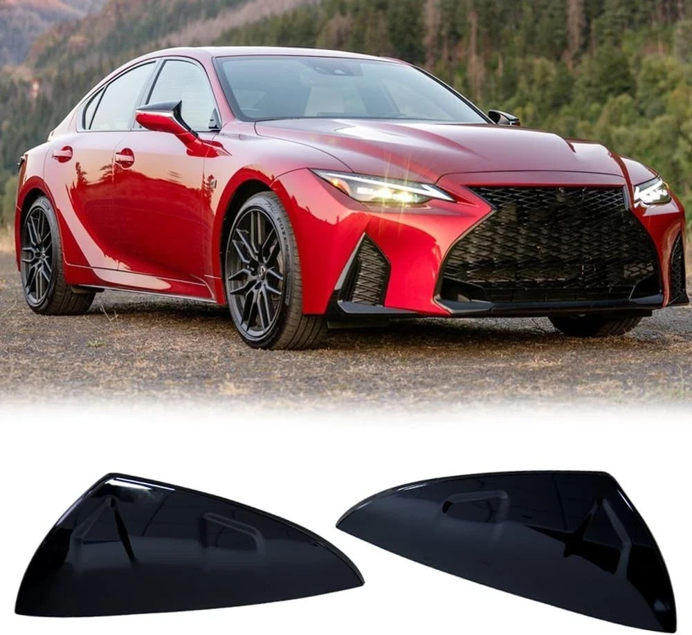 Mirror Caps Covers Compatible with 2021 2022 2023 LEXUS IS300 IS350 IS500 Side D