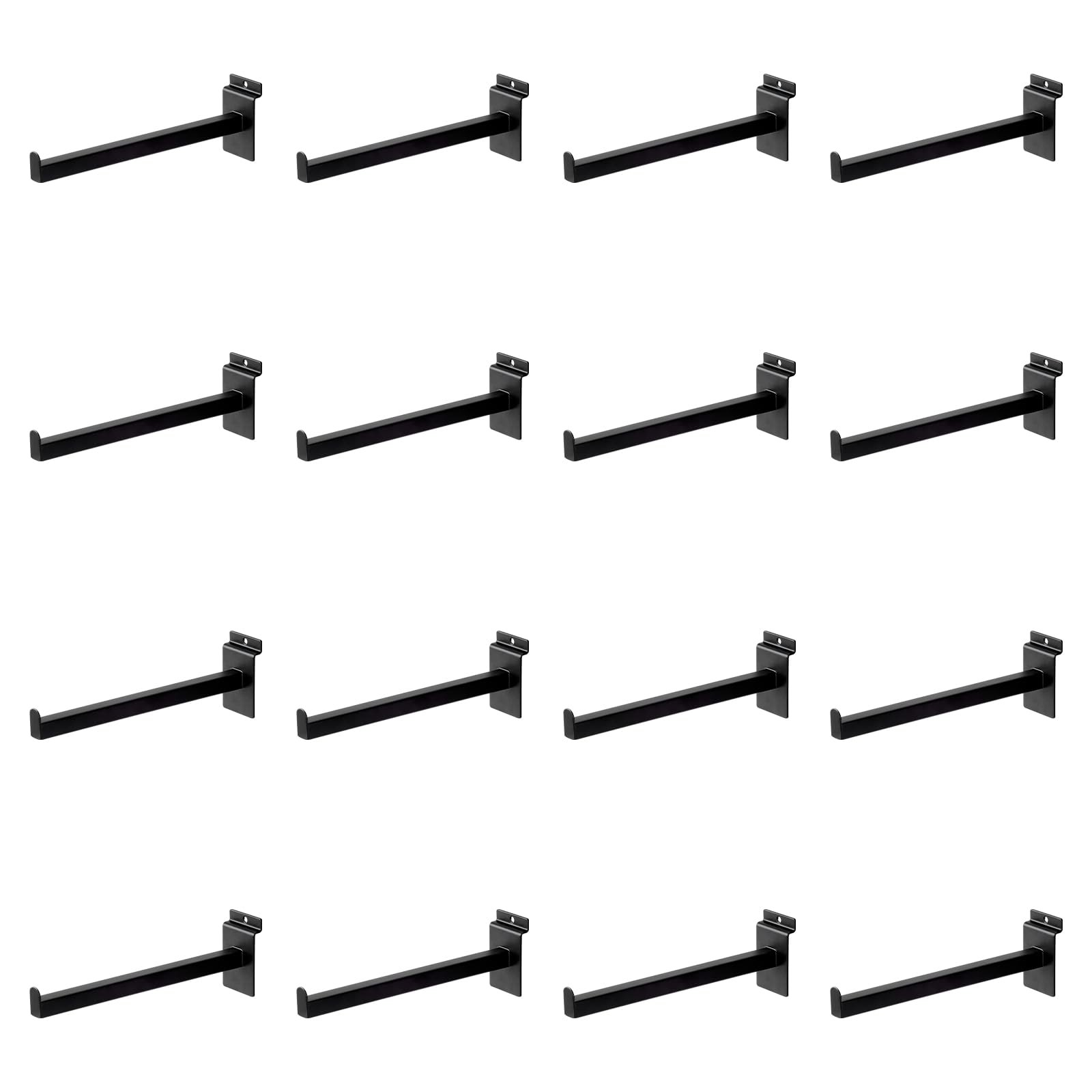 16 PCS Heavy Duty Tube Slatwall Shelf Brackets Metal Tubular Garage Retail