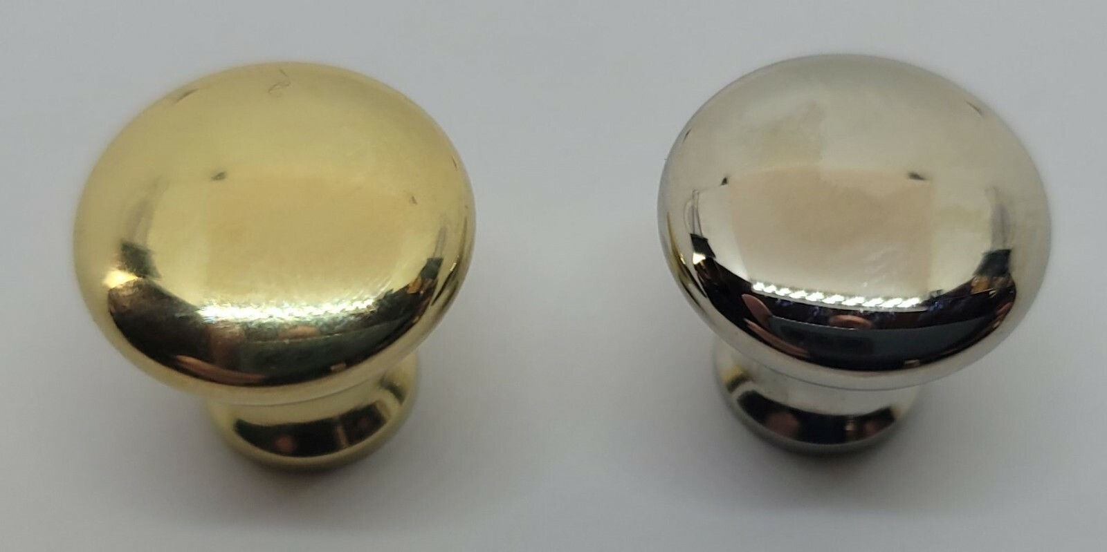 5/8″ Round Polished Solid Brass Nickel BOOKCASE Knob pull desk small cabinet