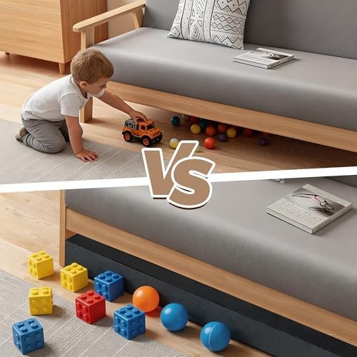 Under Couch Blocker, Couch Gap Filler – Cuttable, No-Residue, Toy Blockers for U