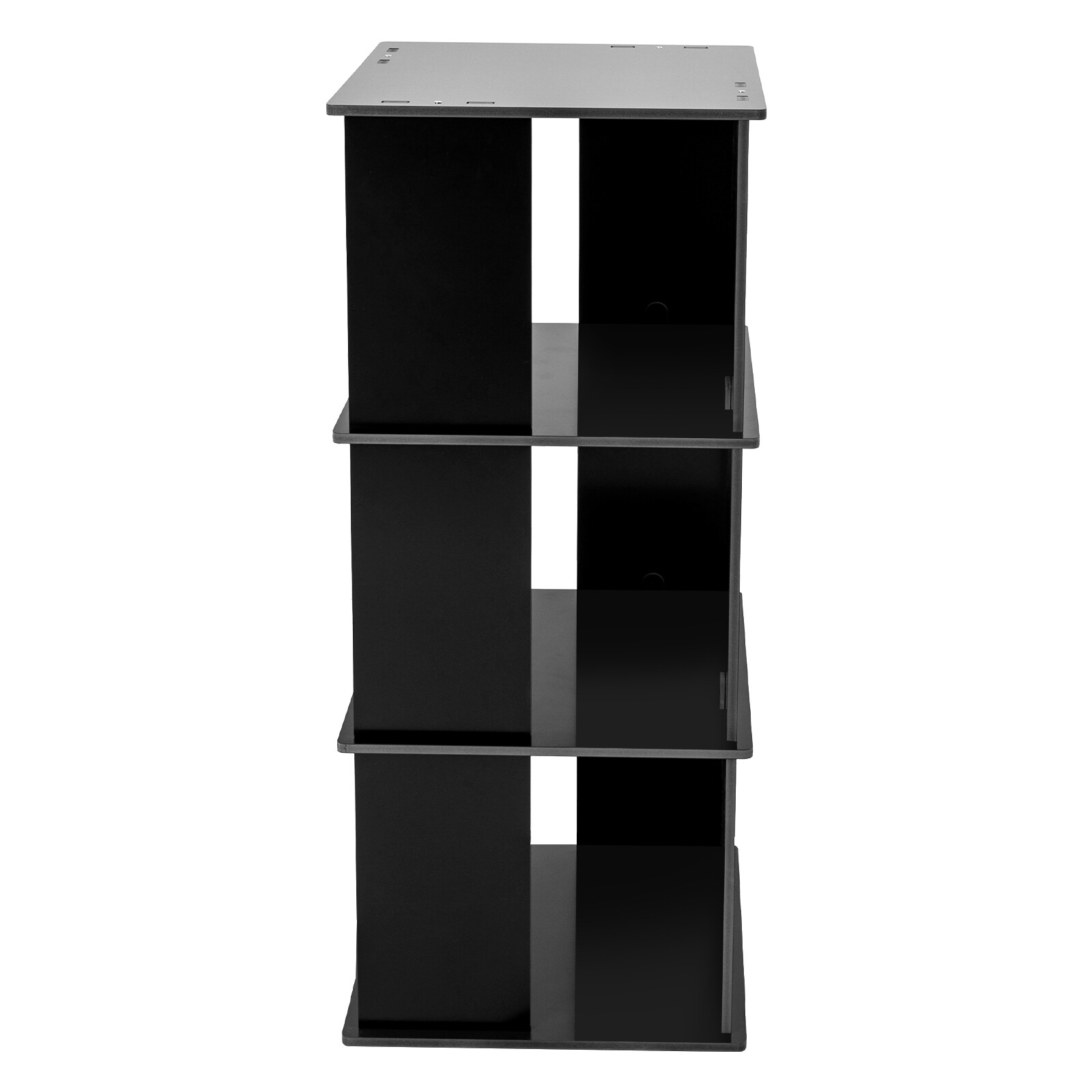 3 layers 360° Rotating Bookshelf Display FreeStanding Wood Bookcase Storage Rack