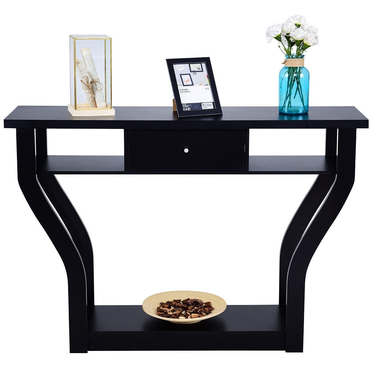 Topbuy Modern Console Table Entryway Table Elegant Side Table W/ Drawer and
