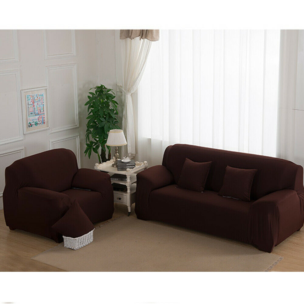 1/2/3/4 Seater Stretch Chair Sofa Cover Slipcover Elastic Couch Protector Cover