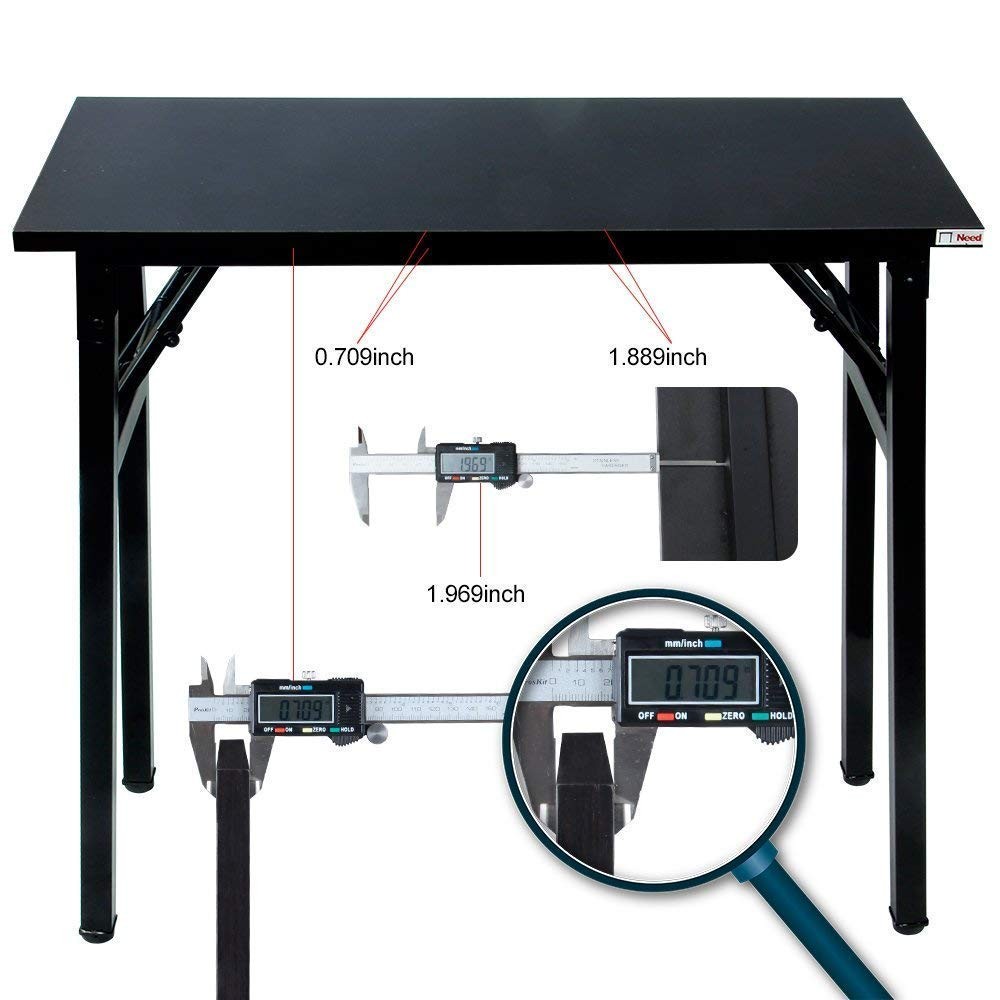 Need Small Computer Desk 31.5 in Folding Home 31.5inch, Black & Frame