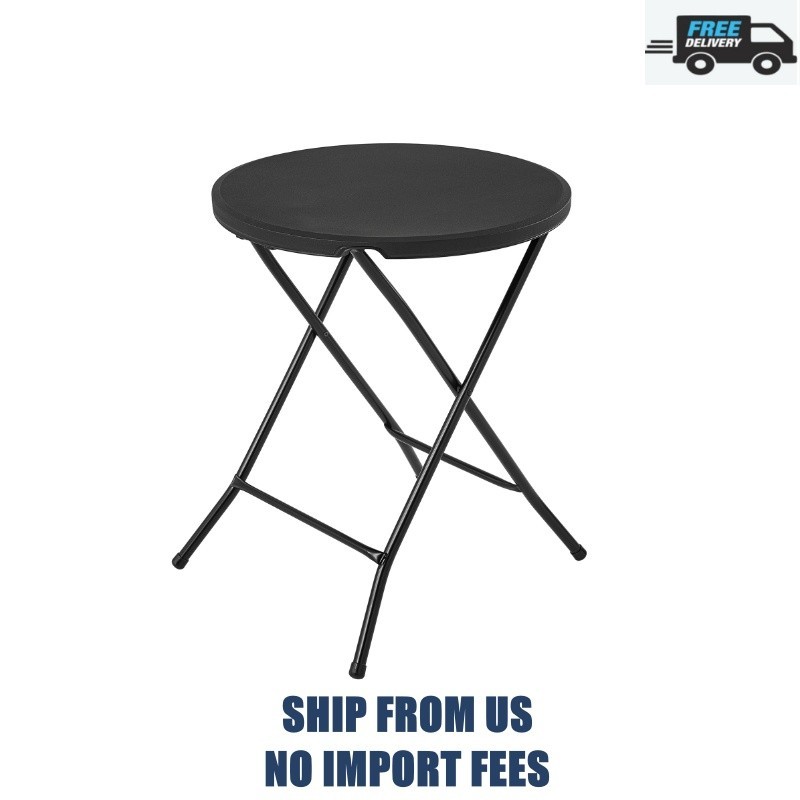 Mainstays 24″ Round Bistro Folding Table, Black