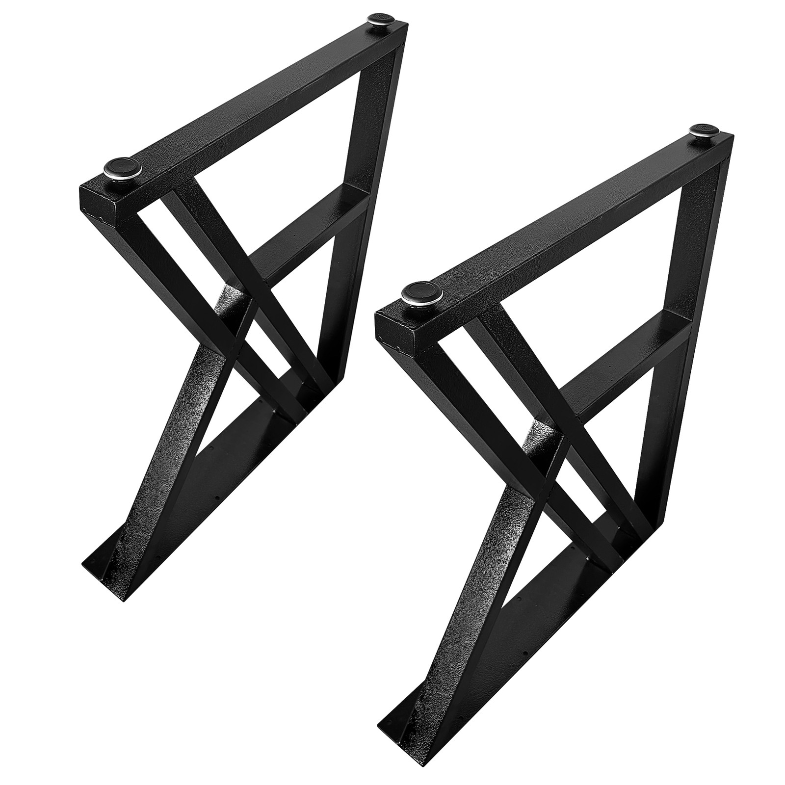 Metal Table Legs Desk Legs Reinforced Geometric Shaped 2pcs 28″H x 24″W