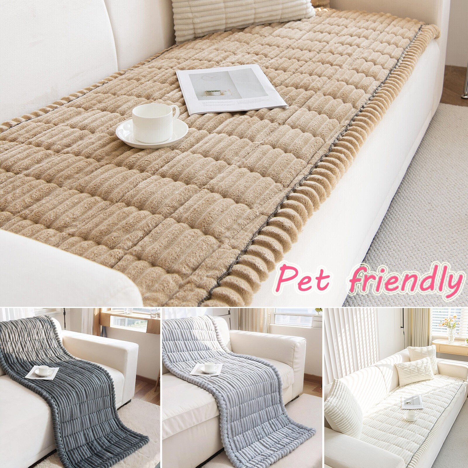 Thick Corduroy Couch Covers Sofa Cushion Protector Pets Dog Bed Cover Pet Mat