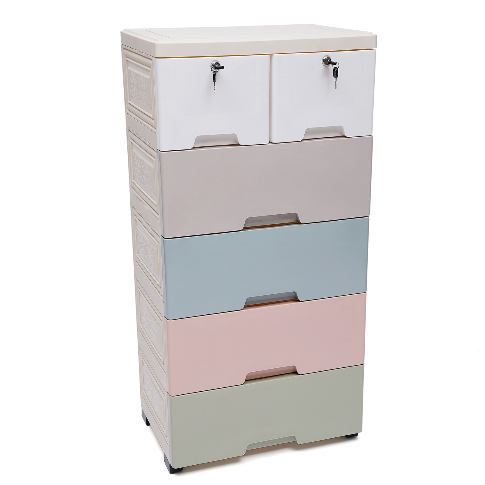 Multi-Layer Baby Wardrobe Plastic Assembled Storage Cabinet Bedroom Furniture