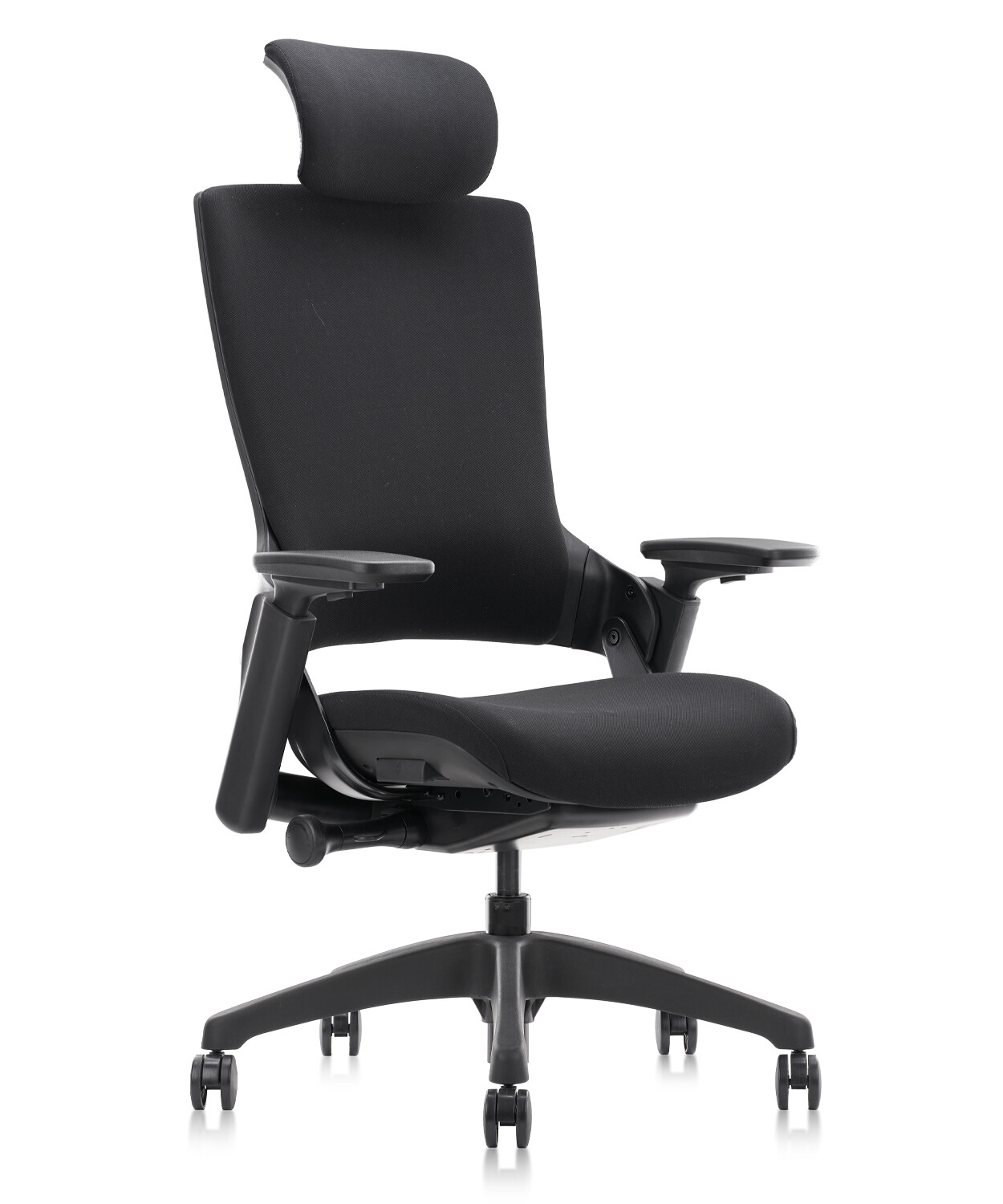 Ergonomic Swivel Office Chair Headrest Adjustable Height Upholstered Back 4D Arm