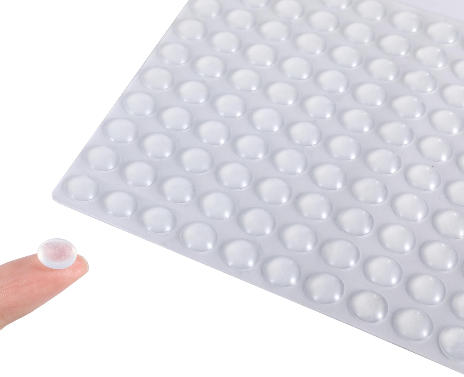 200 Pieces Cabinet Door Bumpers, 0.4inch Round Silicone Clear Self Adhesive Bump